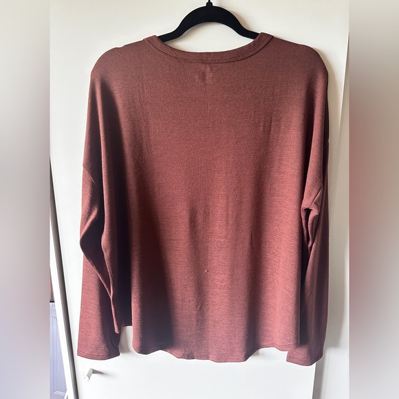 Time and Tru Rust Long Sleeve Shirt - Picture 2 of 4